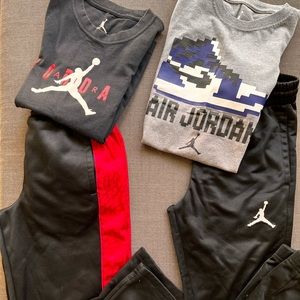 Jordan brand children's 2 pants and 2 t-shirts set